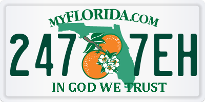 FL license plate 2477EH