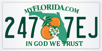 FL license plate 2477EJ