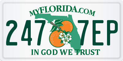FL license plate 2477EP