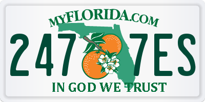 FL license plate 2477ES