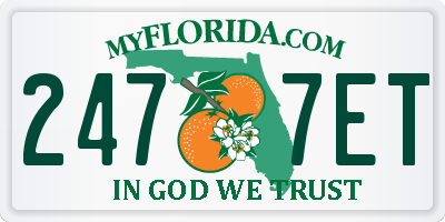 FL license plate 2477ET