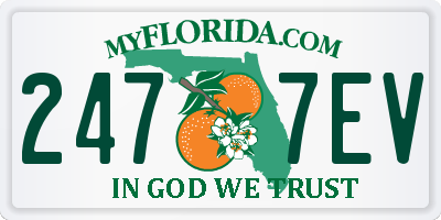 FL license plate 2477EV