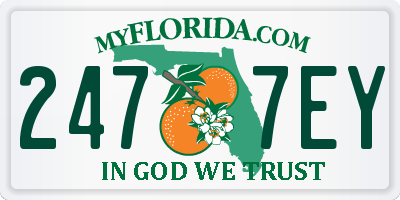 FL license plate 2477EY