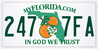 FL license plate 2477FA