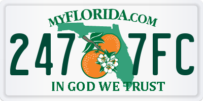 FL license plate 2477FC
