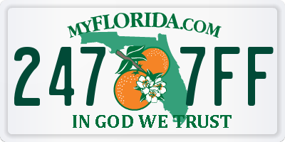 FL license plate 2477FF