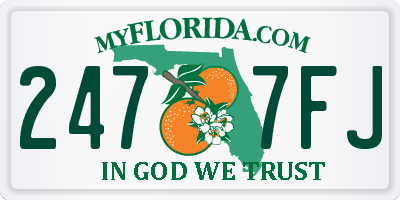 FL license plate 2477FJ