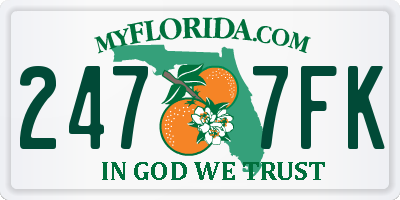FL license plate 2477FK