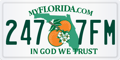 FL license plate 2477FM