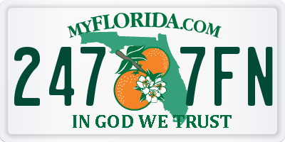 FL license plate 2477FN