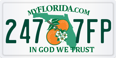 FL license plate 2477FP