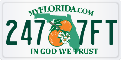 FL license plate 2477FT