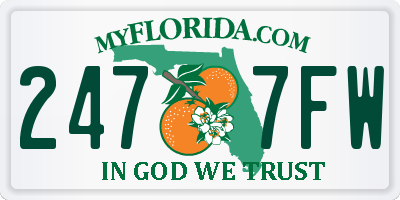 FL license plate 2477FW