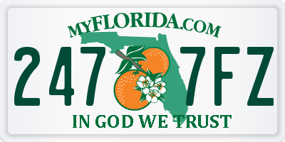 FL license plate 2477FZ