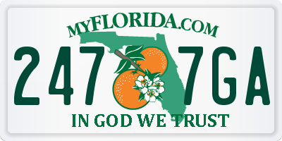 FL license plate 2477GA