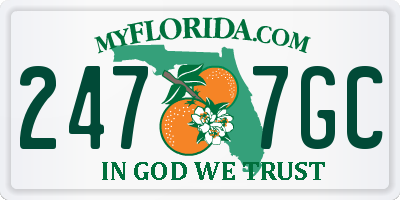 FL license plate 2477GC