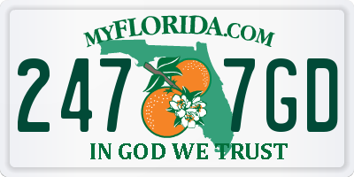 FL license plate 2477GD