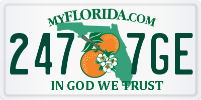 FL license plate 2477GE