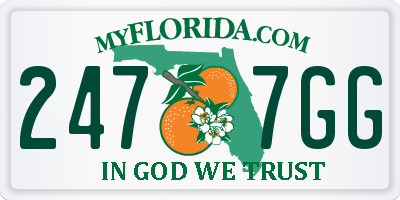 FL license plate 2477GG
