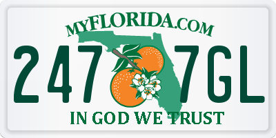 FL license plate 2477GL