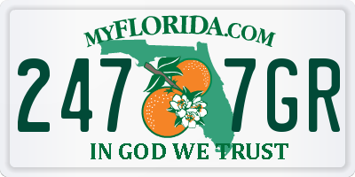 FL license plate 2477GR