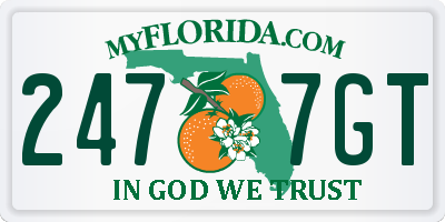 FL license plate 2477GT