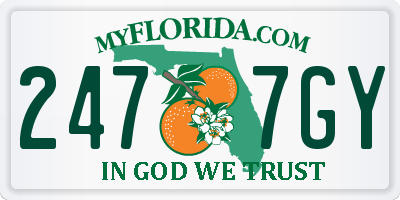 FL license plate 2477GY