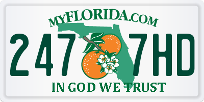 FL license plate 2477HD