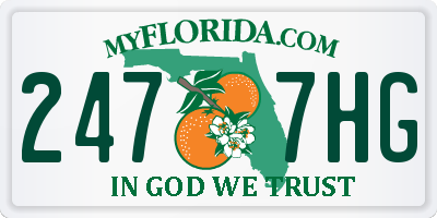 FL license plate 2477HG