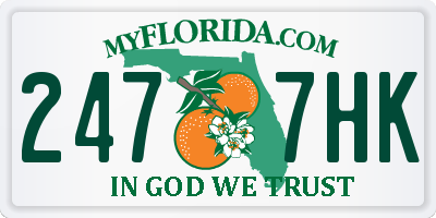 FL license plate 2477HK