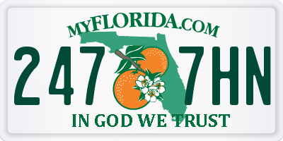 FL license plate 2477HN
