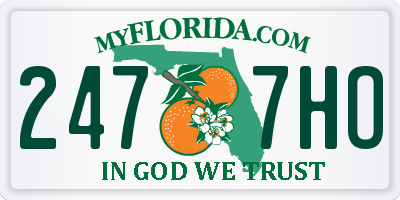 FL license plate 2477HO