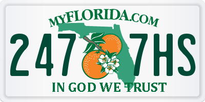 FL license plate 2477HS