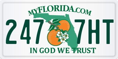 FL license plate 2477HT