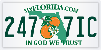 FL license plate 2477IC
