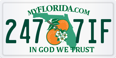 FL license plate 2477IF