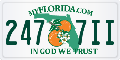 FL license plate 2477II
