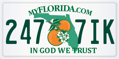 FL license plate 2477IK