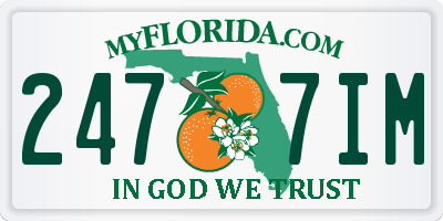 FL license plate 2477IM