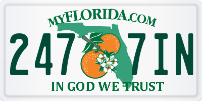 FL license plate 2477IN