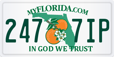 FL license plate 2477IP