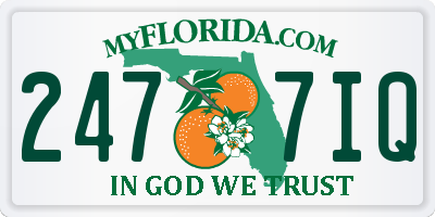 FL license plate 2477IQ