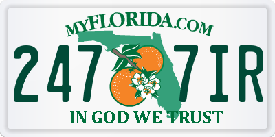 FL license plate 2477IR