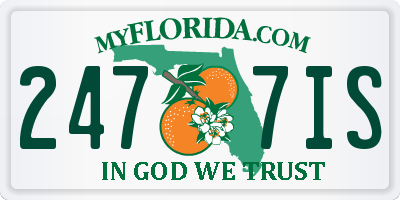 FL license plate 2477IS