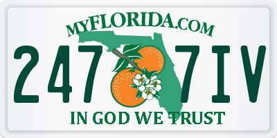 FL license plate 2477IV