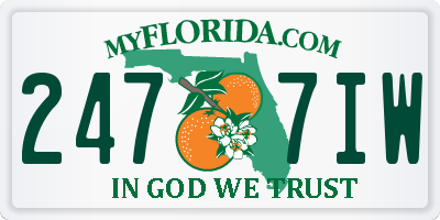 FL license plate 2477IW