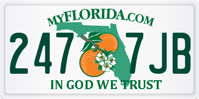 FL license plate 2477JB