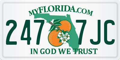 FL license plate 2477JC