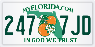 FL license plate 2477JD