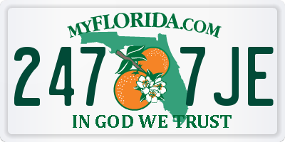 FL license plate 2477JE